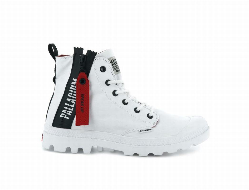 Botas Palladium Pampa Unzipped Mujer - Blancas ||OZTA-60954||